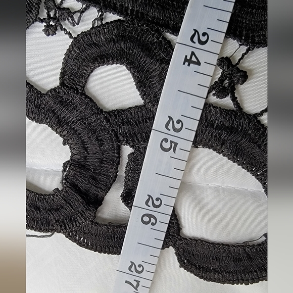 Plus Dolman Sleeve Tie Front Lace Kimono - Picture 5 of 5